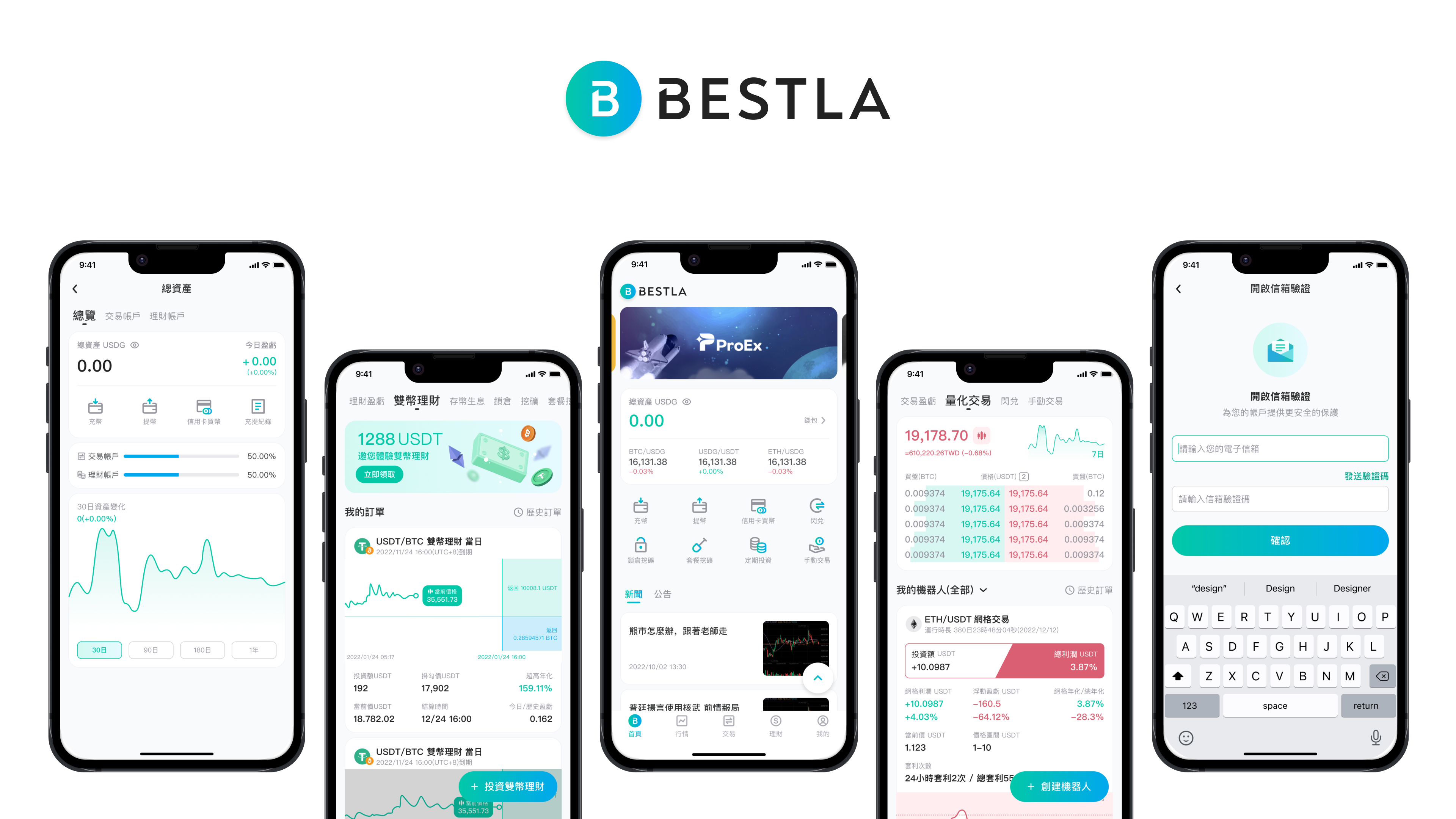 「BESTLA ─ 加密金融聚合管理平臺」專案封面