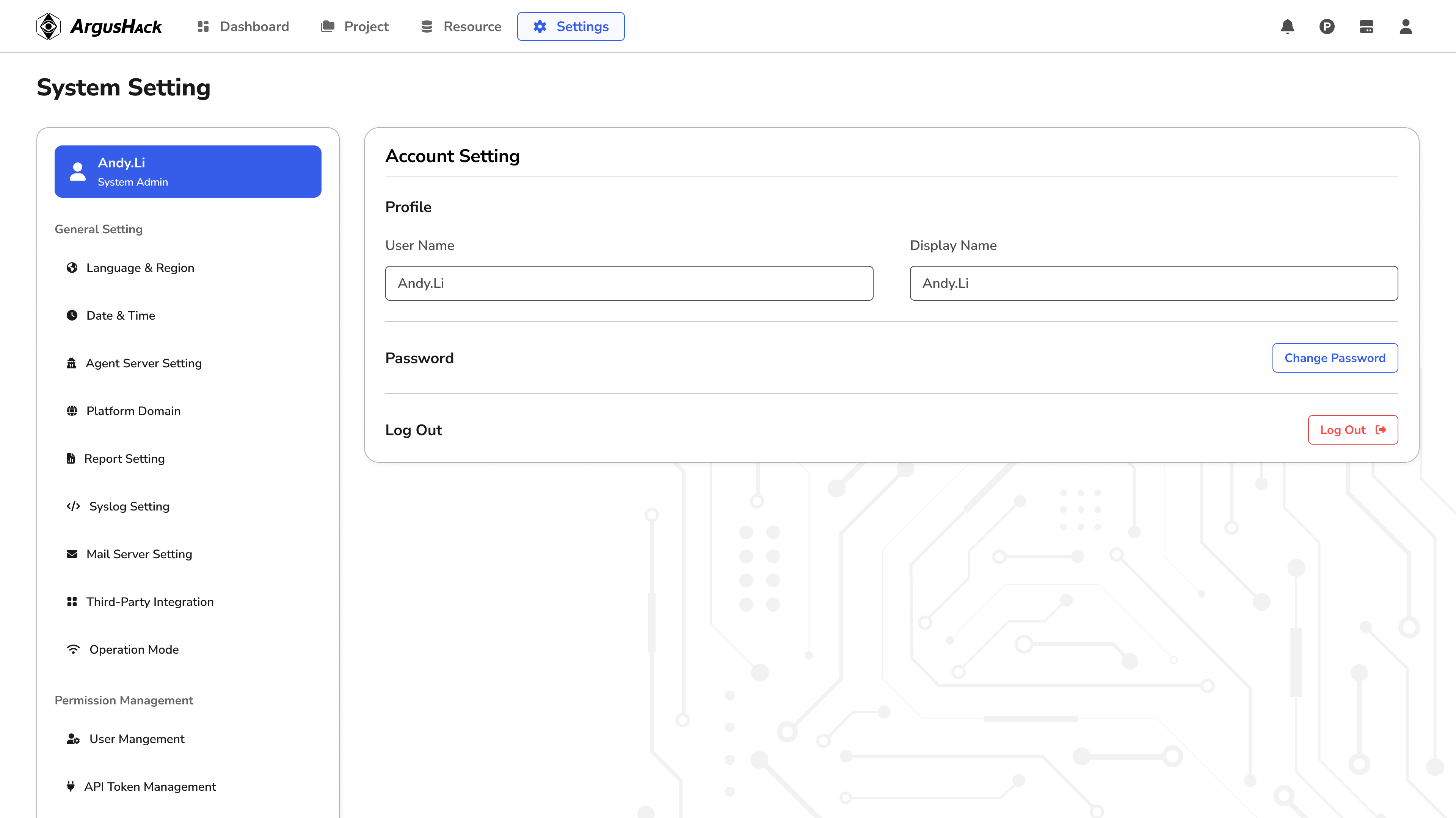 「ArgusHack ─ Design System v2」部分頁面展示設計畫面