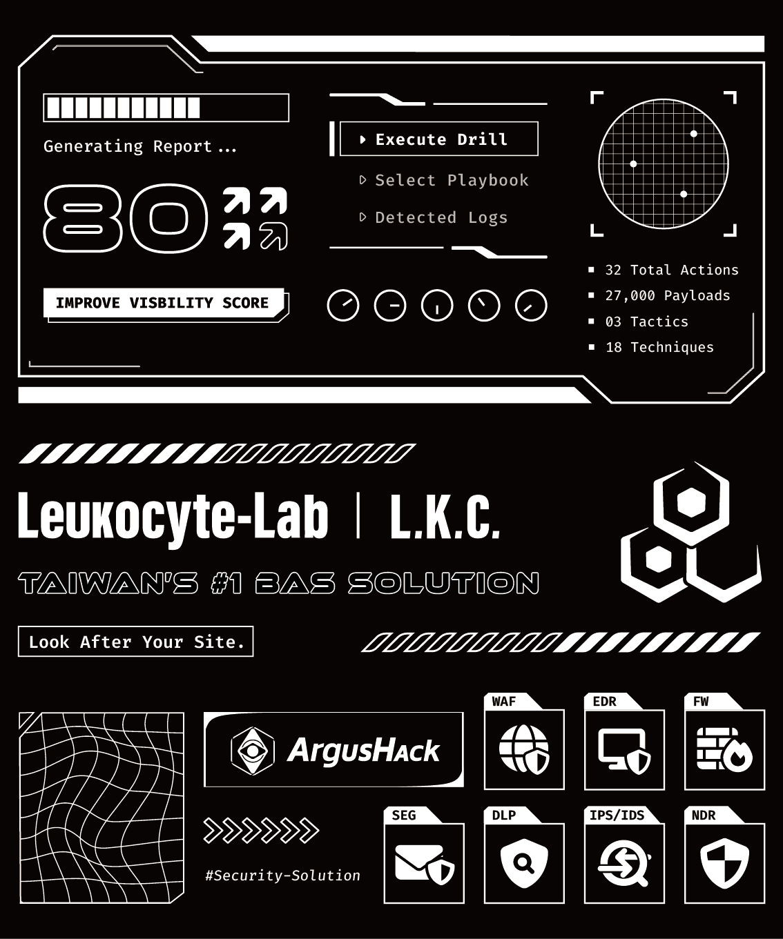 「Leukocyte-Lab 平面設計」折疊環保袋設計（因公司預算變動，未實際印製）